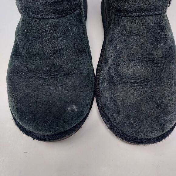 Faux Fur Lined Black Boots Size 1 - Picture 2 of 8